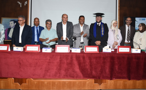 الأمين العام للحزب محمد أوزين يهنئ الدكتور إلياس عدي ووالديه بمناسبة نيله شهادة الدكتوراه